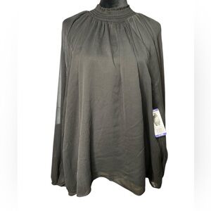 NWOT Joie Sheer Black Long Sleeve Blouse